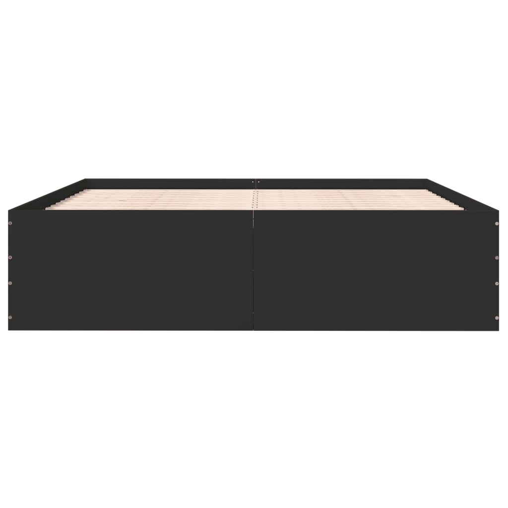 Πλαίσιο Κρεβατιού Μαύρο 200x200 εκ. Επεξεργ. Ξύλο - Pakobazaar