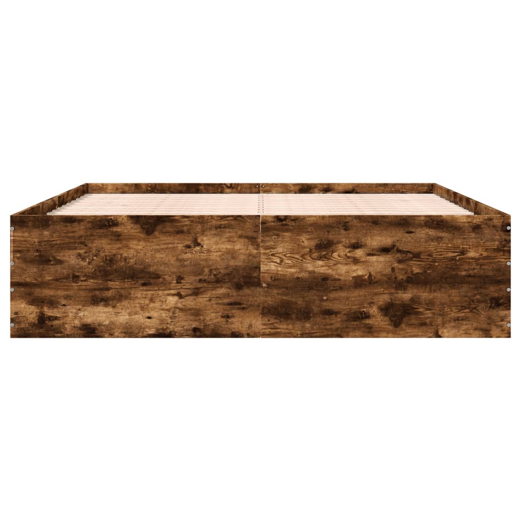 Πλαίσιο Κρεβατιού Καπνιστή Δρυς 180x200 εκ. Επεξεργασμένο Ξύλο - Pakobazaar