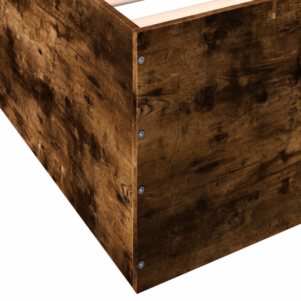 Πλαίσιο Κρεβατιού Καπνιστή Δρυς 180x200 εκ. Επεξεργασμένο Ξύλο - Pakobazaar