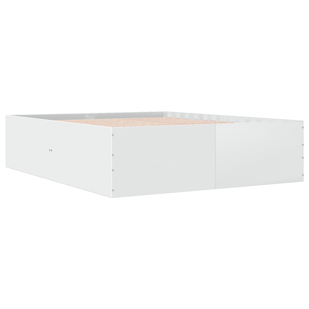 Πλαίσιο Κρεβατιού Λευκό 160 x 200 εκ. από Επεξεργασμένο Ξύλο - Pakobazaar