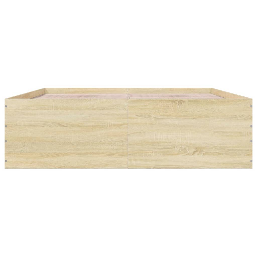 Πλαίσιο Κρεβατιού Sonoma Δρυς 160x200 εκ. Επεξεργασμένο Ξύλο