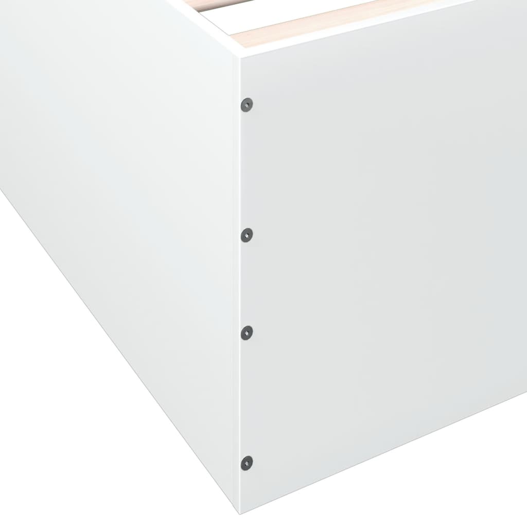 Πλαίσιο Κρεβατιού Λευκό 150x200 εκ. Επεξεργασμένο Ξύλο