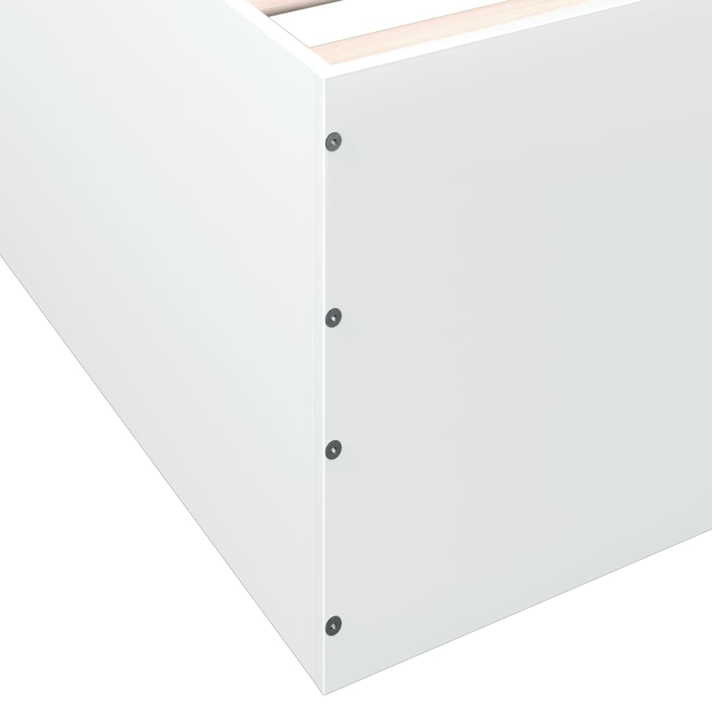 Πλαίσιο Κρεβατιού Λευκό 140 x 200 εκ. Επεξεργ. Ξύλο