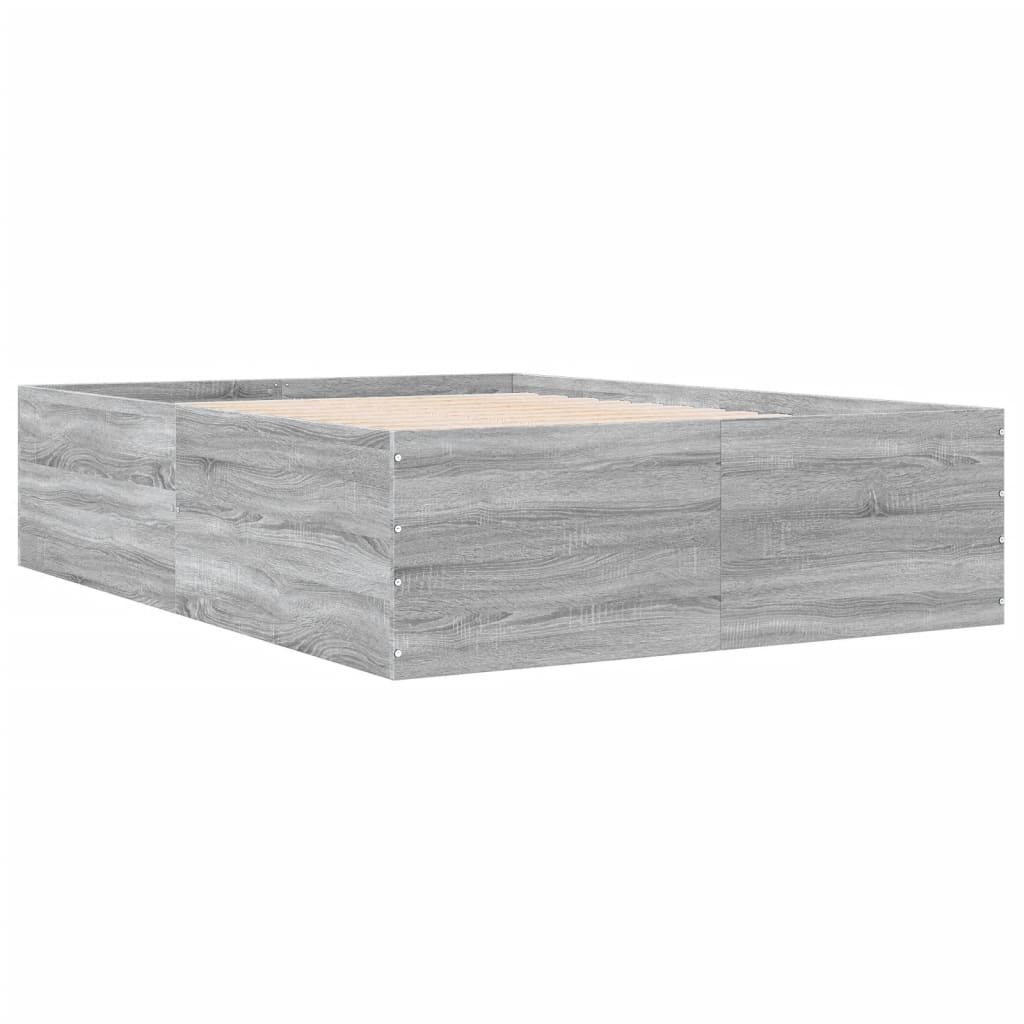 Πλαίσιο Κρεβατιού Γκρι Sonoma 140x200 εκ. Επεξεργασμένο Ξύλο