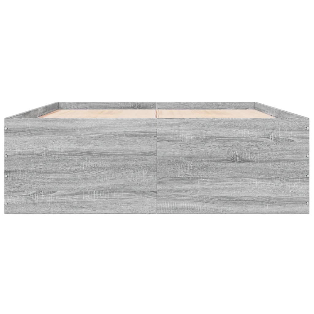 Πλαίσιο Κρεβατιού Γκρι Sonoma 140x200 εκ. Επεξεργασμένο Ξύλο