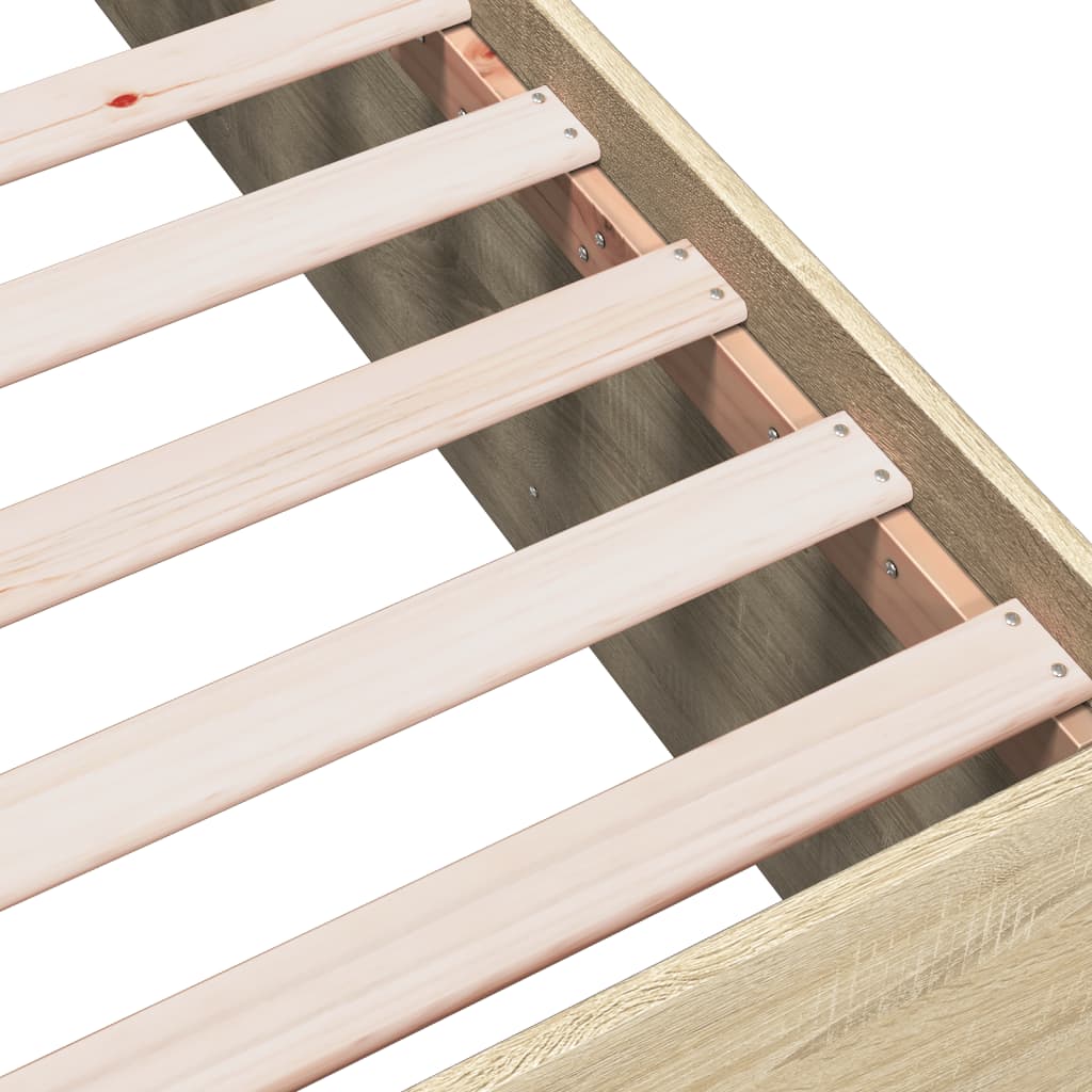 Πλαίσιο Κρεβατιού Sonoma Δρυς 120x200 εκ. Επεξεργασμένο Ξύλο