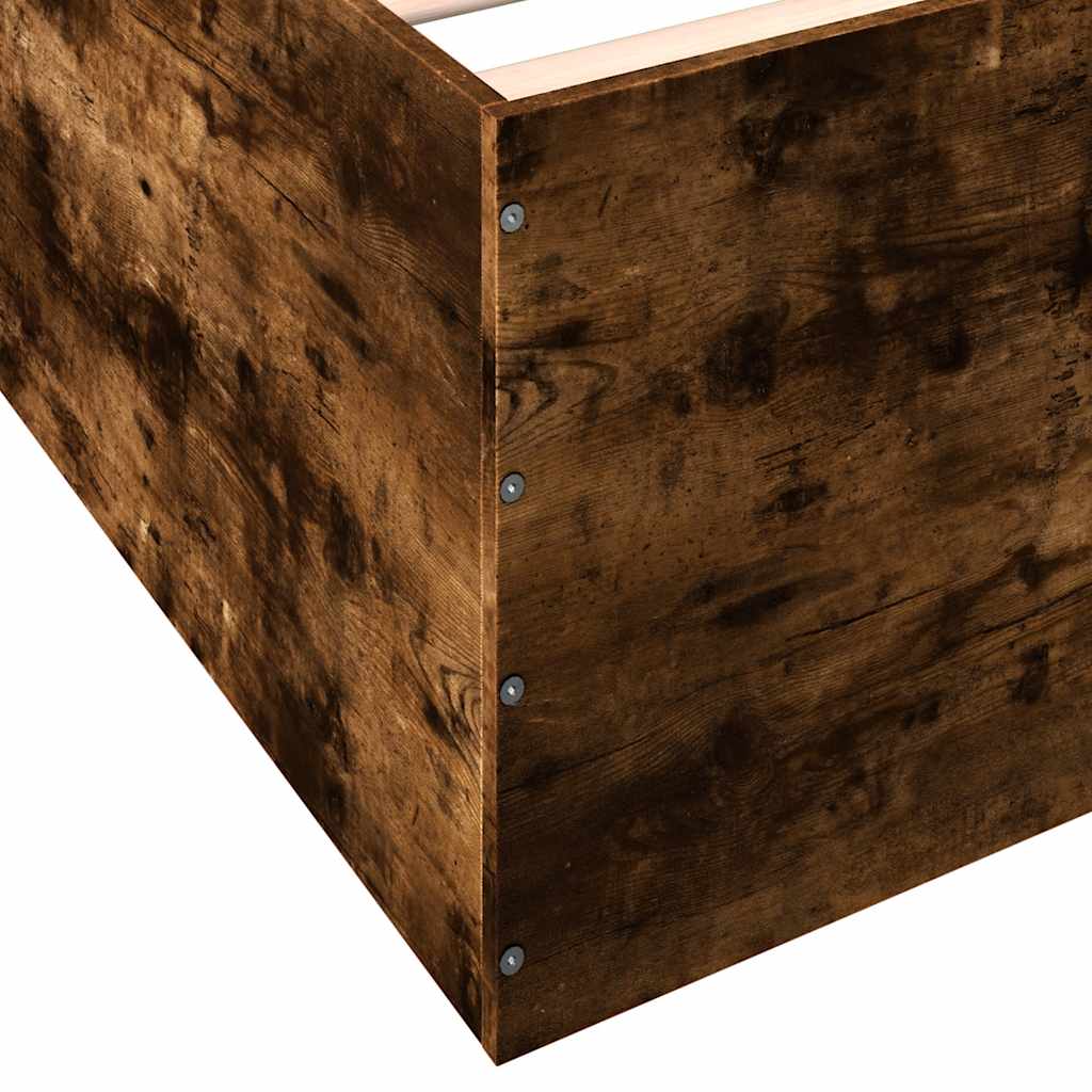 Πλαίσιο Κρεβατιού Καπνιστή Δρυς 140x190 εκ. Επεξεργασμένο Ξύλο