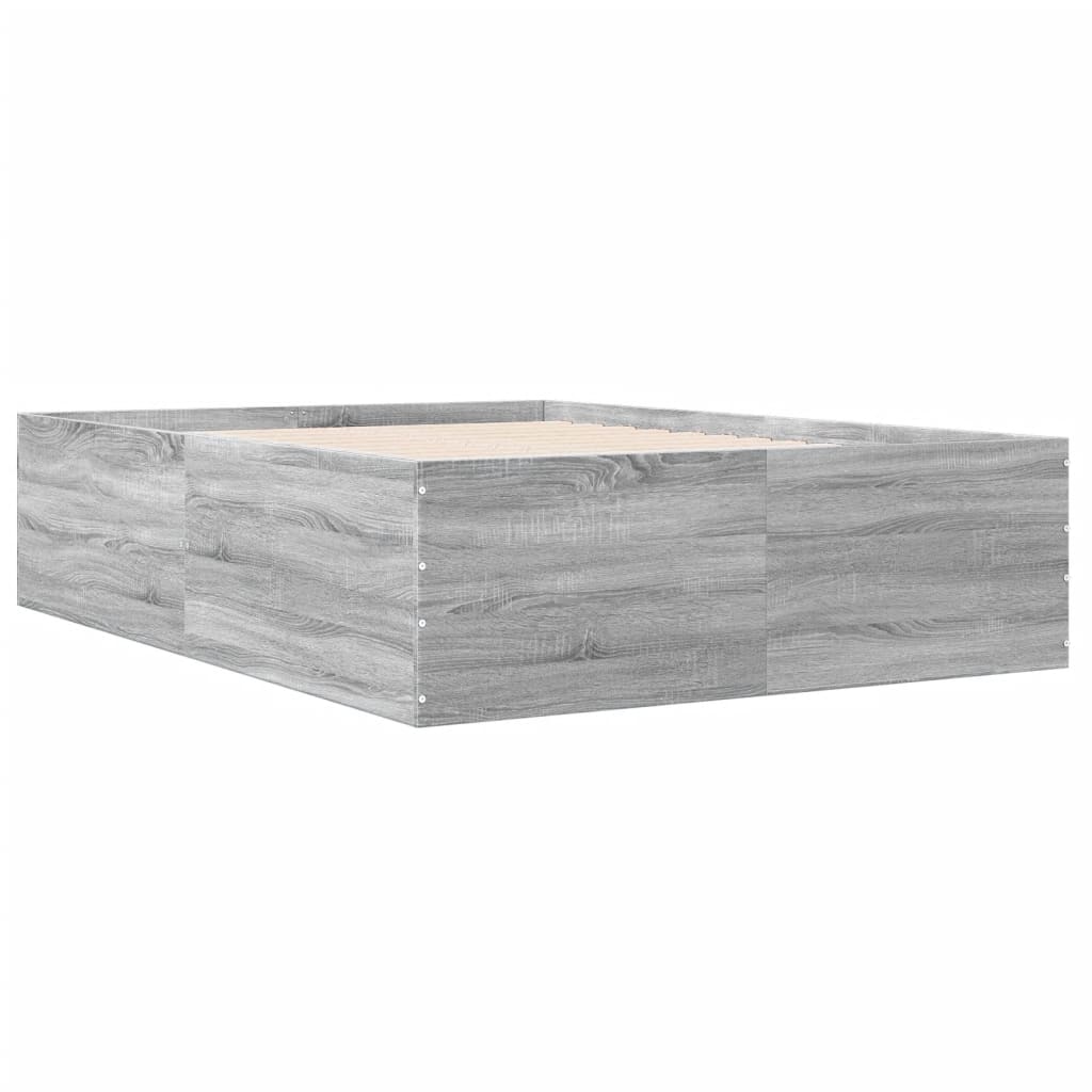 Πλαίσιο Κρεβατιού Γκρι Sonoma 135x190 εκ. Επεξεργασμένο Ξύλο