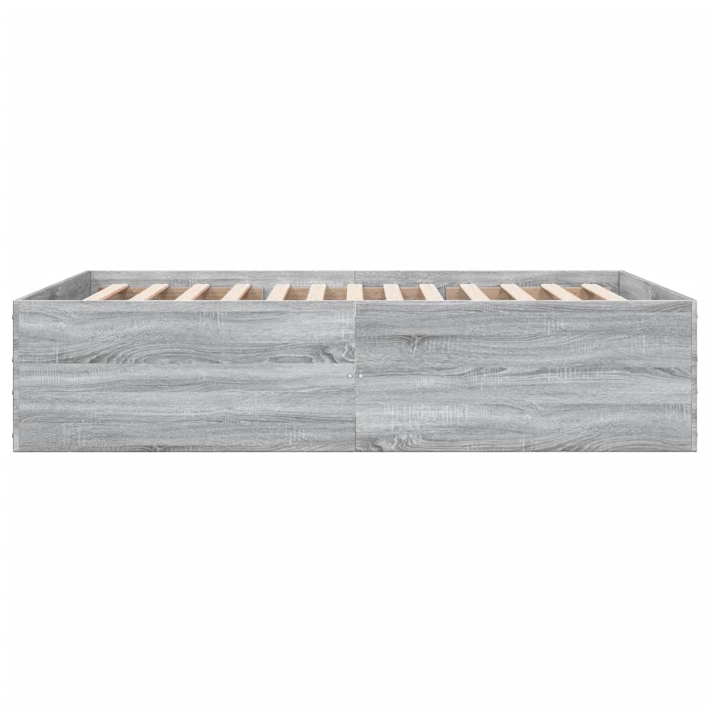Πλαίσιο Κρεβατιού Γκρι Sonoma 135x190 εκ. Επεξεργασμένο Ξύλο