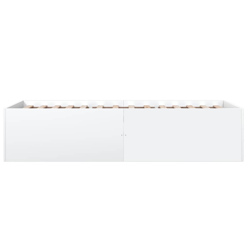 Πλαίσιο Κρεβατιού Λευκό 90 x 190 εκ. από Επεξεργασμένο Ξύλο