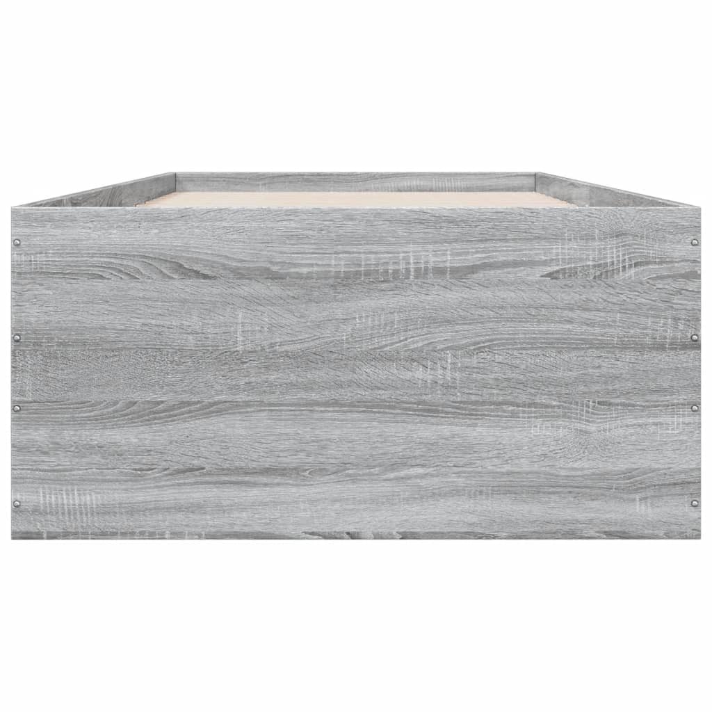 Πλαίσιο Κρεβατιού Γκρι Sonoma 75x190 εκ. Επεξεργασμένο Ξύλο