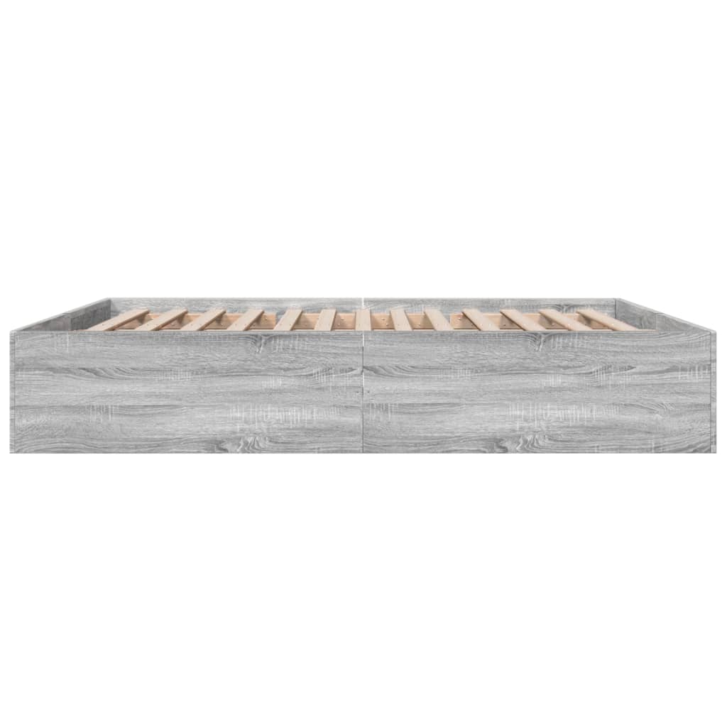 Πλαίσιο Κρεβατιού Γκρι Sonoma 200x200 εκ. Επεξεργασμένο Ξύλο