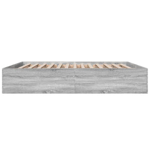 Πλαίσιο Κρεβατιού Γκρι Sonoma 200x200 εκ. Επεξεργασμένο Ξύλο