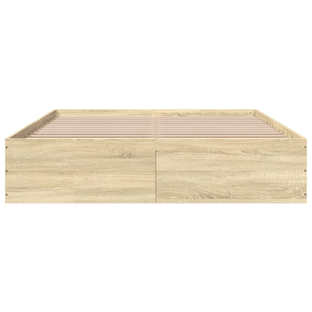 Πλαίσιο Κρεβατιού Sonoma Δρυς 160x200 εκ. Επεξεργασμένο Ξύλο