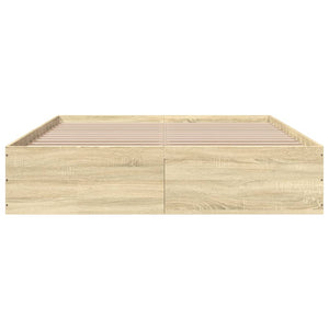 Πλαίσιο Κρεβατιού Sonoma Δρυς 160x200 εκ. Επεξεργασμένο Ξύλο