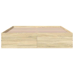 Πλαίσιο Κρεβατιού Sonoma Δρυς 150x200 εκ. Επεξεργασμένο Ξύλο