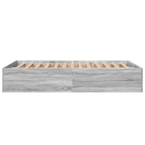 Πλαίσιο Κρεβατιού Γκρι Sonoma 140x200 εκ. Επεξεργασμένο Ξύλο - Pakobazaar