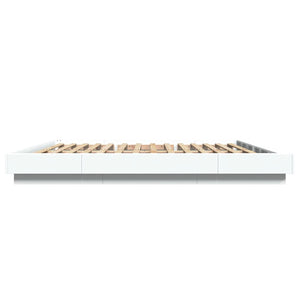 Πλαίσιο Κρεβατιού με Φώτα LED Λευκό 180x200 εκ. Επεξ. Ξύλο