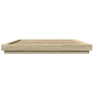 Πλαίσιο Κρεβατιού με LED Sonoma Δρυς 180x200εκ. Επεξ. Ξύλο