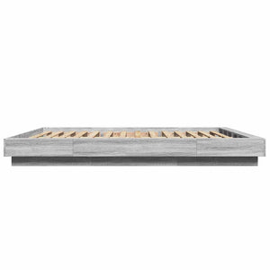 Πλαίσιο Κρεβατιού με LED Γκρι sonoma 160x200εκ. Επεξ. Ξύλο