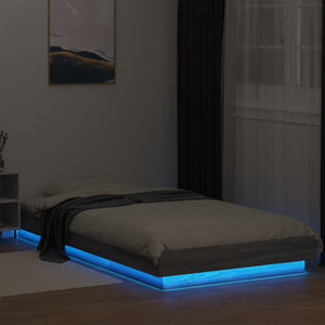 Πλαίσιο Κρεβατιού με LED Γκρι Sonoma 100x200 εκ. Επεξεργ. Ξύλο