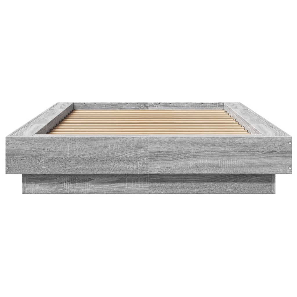 Πλαίσιο Κρεβατιού με LED Γκρι Sonoma 100x200 εκ. Επεξεργ. Ξύλο