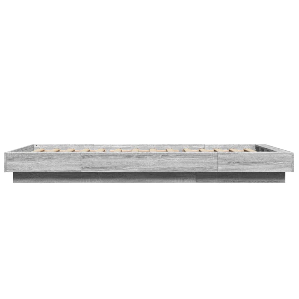Πλαίσιο Κρεβατιού με LED Γκρι Sonoma 100x200 εκ. Επεξεργ. Ξύλο