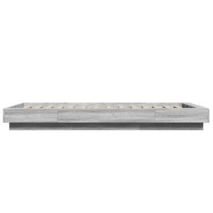 Πλαίσιο Κρεβατιού με LED Γκρι Sonoma 90x200 εκ. Επεξεργ. Ξύλο