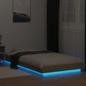 Πλαίσιο Κρεβατιού με LED Sonoma Δρυς 90 x 190 εκ. Επεξ. Ξύλο