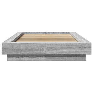 Πλαίσιο Κρεβατιού με LED Γκρι Sonoma 75x190 εκ. Επεξεργ. Ξύλο