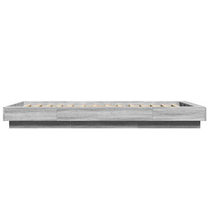 Πλαίσιο Κρεβατιού με LED Γκρι Sonoma 75x190 εκ. Επεξεργ. Ξύλο