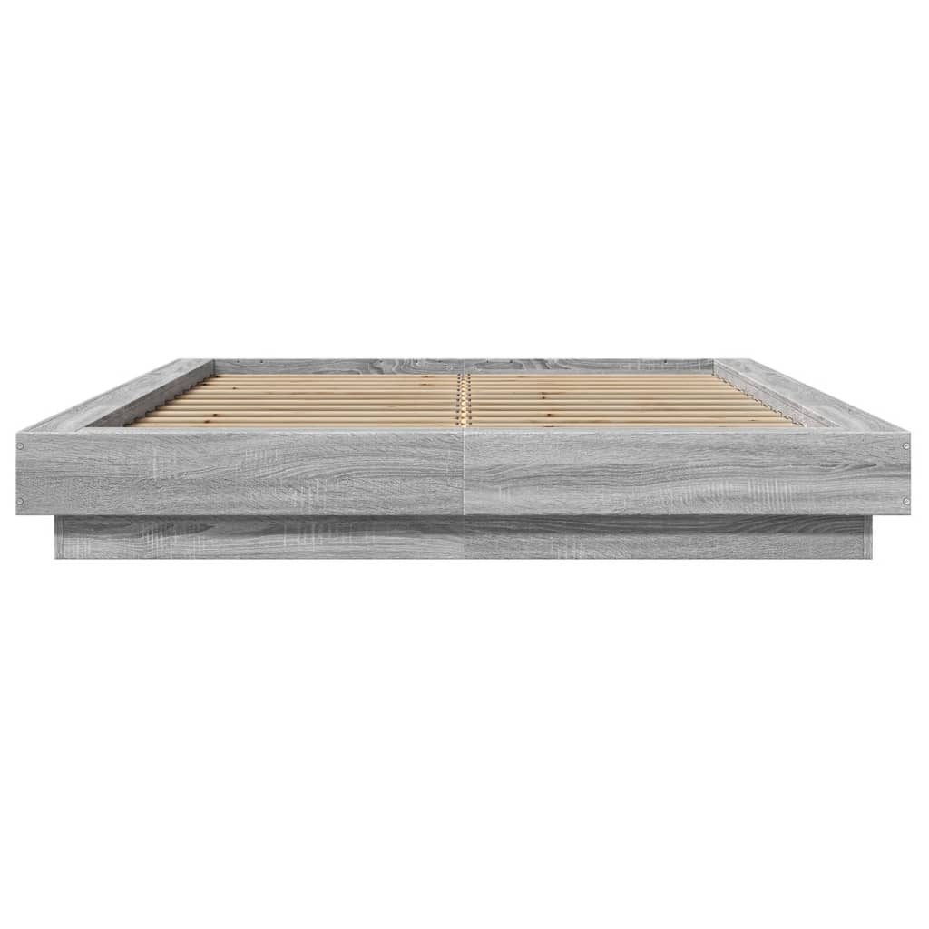 Πλαίσιο Κρεβατιού Γκρι Sonoma 135x190 εκ. Επεξεργασμένο Ξύλο