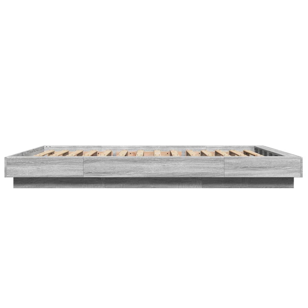 Πλαίσιο Κρεβατιού Γκρι Sonoma 135x190 εκ. Επεξεργασμένο Ξύλο