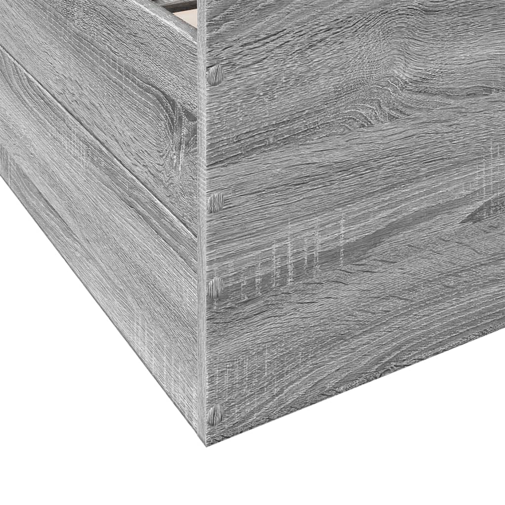 Πλαίσιο Κρεβατιού με συρτάρια Γκρι sonoma 120x190εκ. Επεξ. Ξύλο