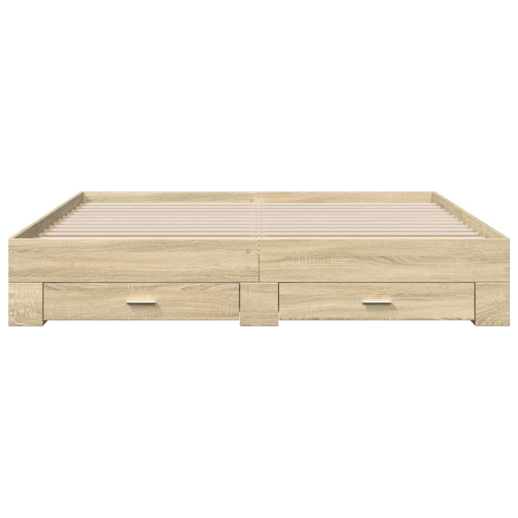 Πλαίσιο Κρεβατιού με συρτάρια Sonoma Δρυς 180x200εκ. Επεξ. Ξύλο