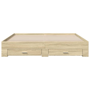 Πλαίσιο Κρεβατιού με συρτάρια Sonoma Δρυς 180x200εκ. Επεξ. Ξύλο
