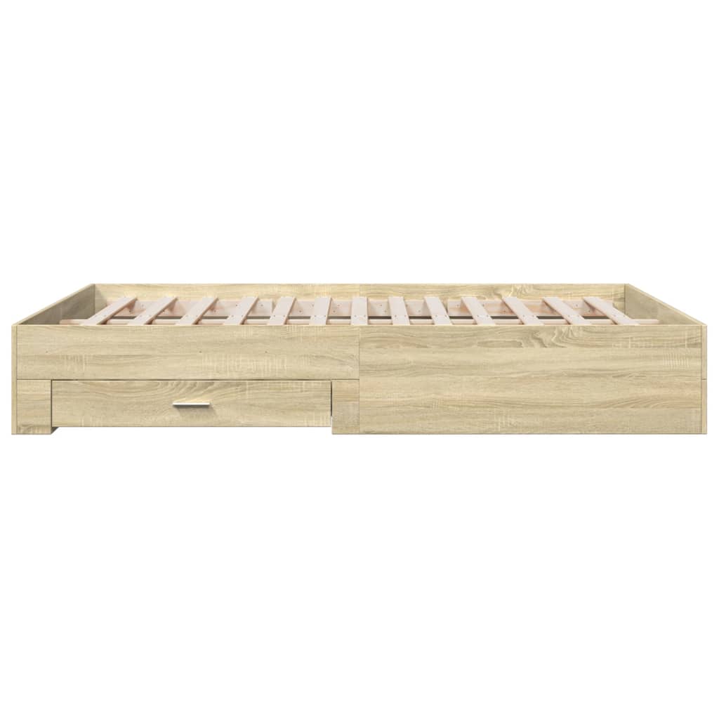 Πλαίσιο Κρεβατιού με συρτάρια Sonoma Δρυς 160x200εκ. Επεξ. Ξύλο