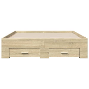 Πλαίσιο Κρεβατιού με συρτάρια Sonoma Δρυς 120x190εκ. Επεξ. Ξύλο