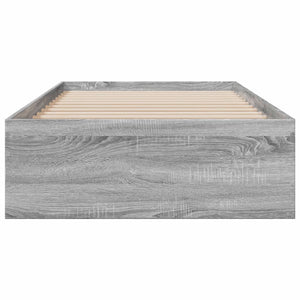 Πλαίσιο Κρεβατιού με Συρτάρια Γκρι Sonoma 75x190 εκ. Επεξ. Ξύλο
