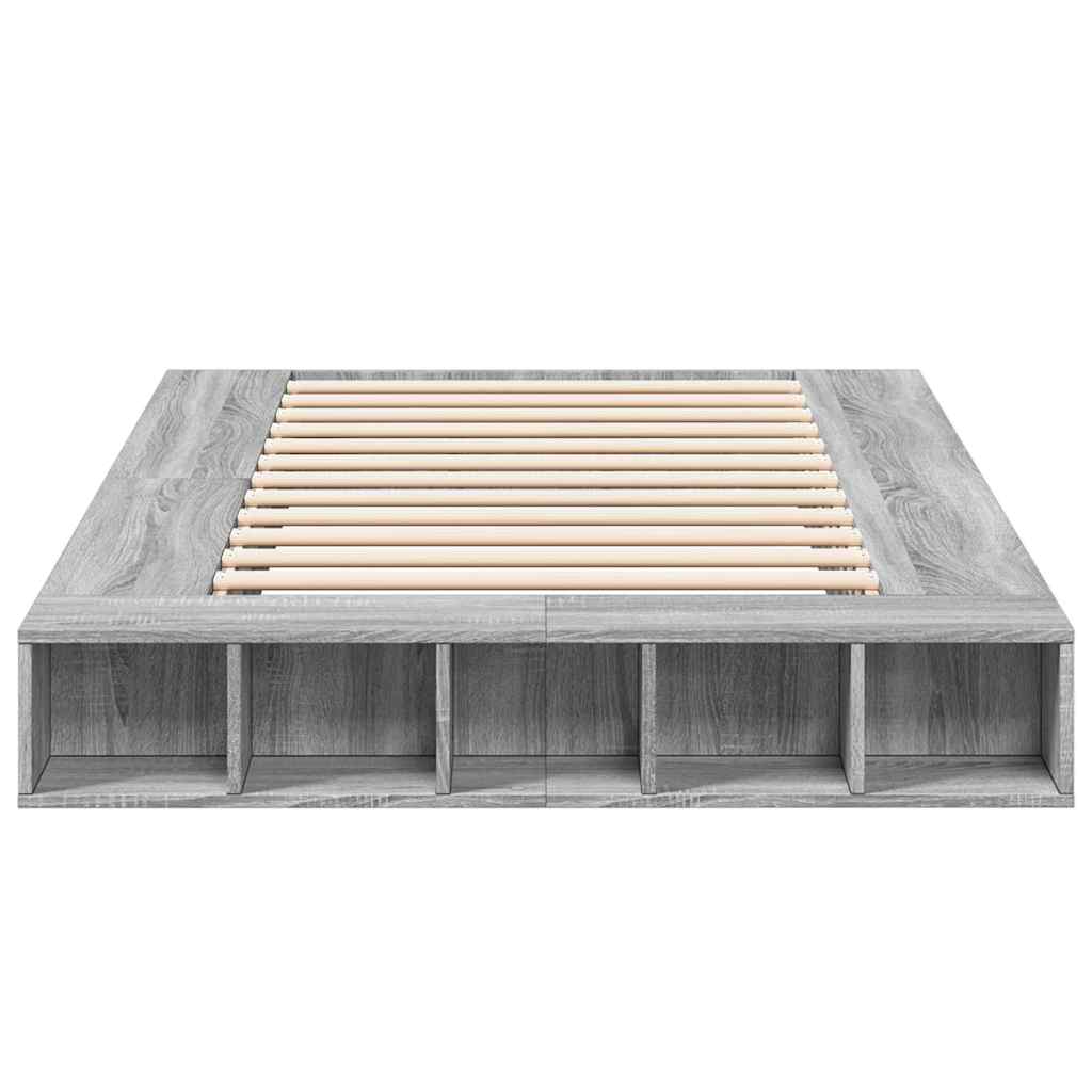 Πλαίσιο Κρεβατιού Γκρι Sonoma 135x190 εκ. Επεξεργασμένο Ξύλο