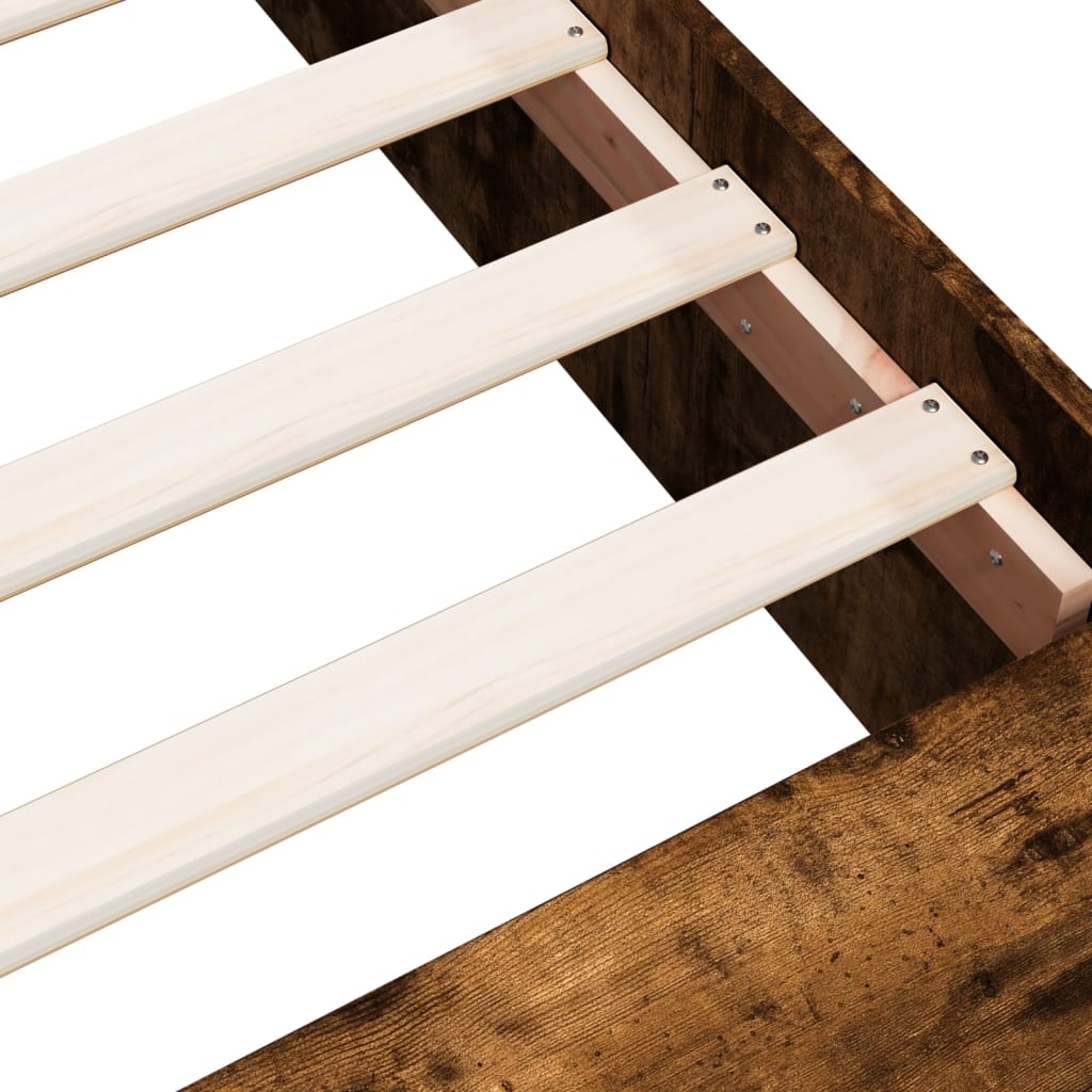 Πλαίσιο Κρεβατιού Καπνιστή Δρυς 180x200 εκ. Επεξεργασμένο Ξύλο - Pakobazaar
