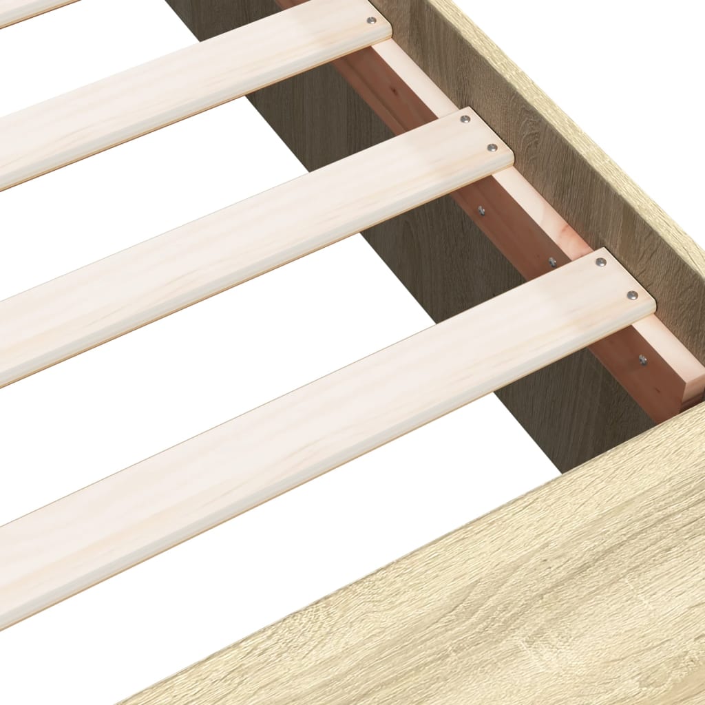 Πλαίσιο Κρεβατιού Sonoma Δρυς 140x200 εκ. Επεξεργασμένο Ξύλο - Pakobazaar