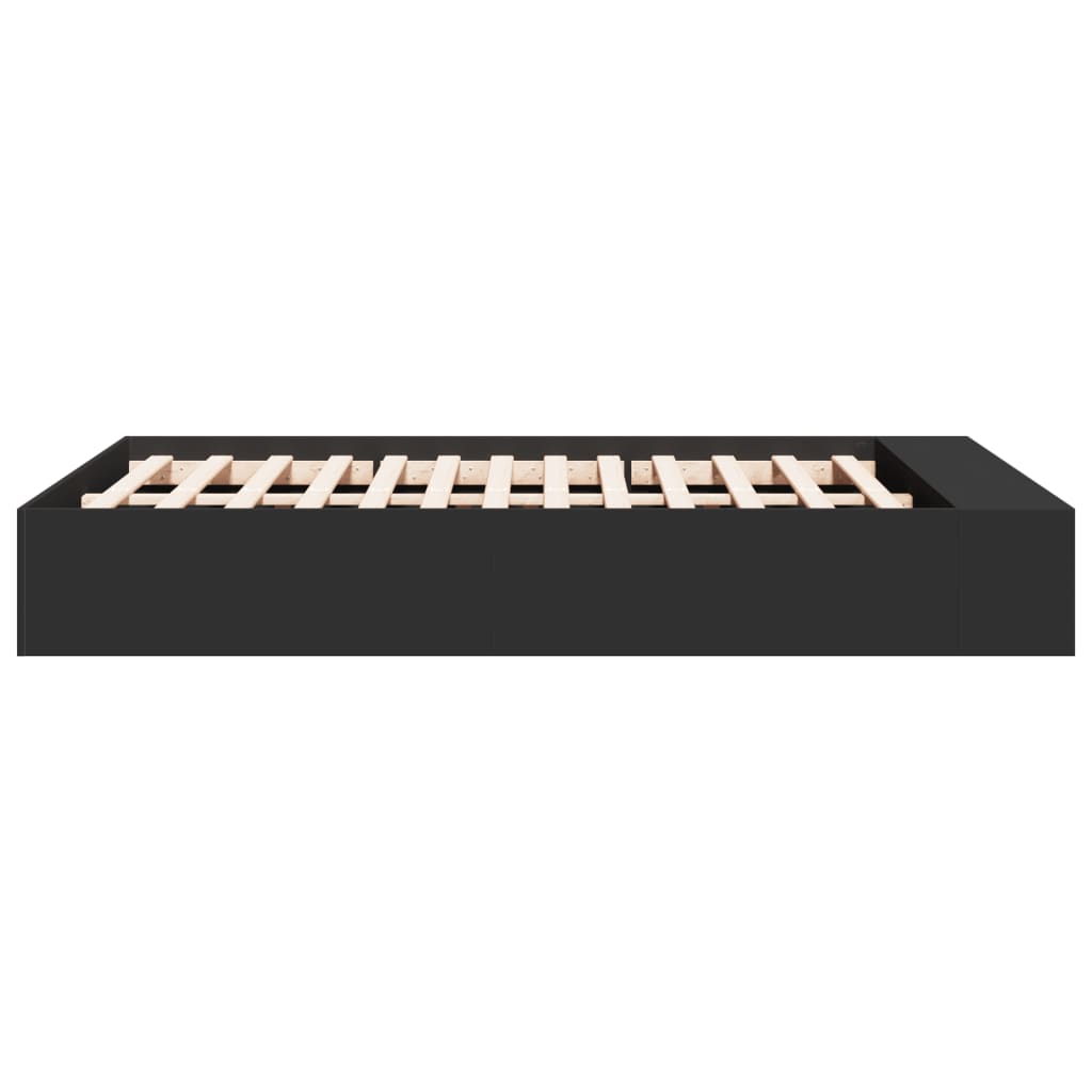 Πλαίσιο Κρεβατιού Μαύρο 135x190 εκ. Επεξεργ. Ξύλο