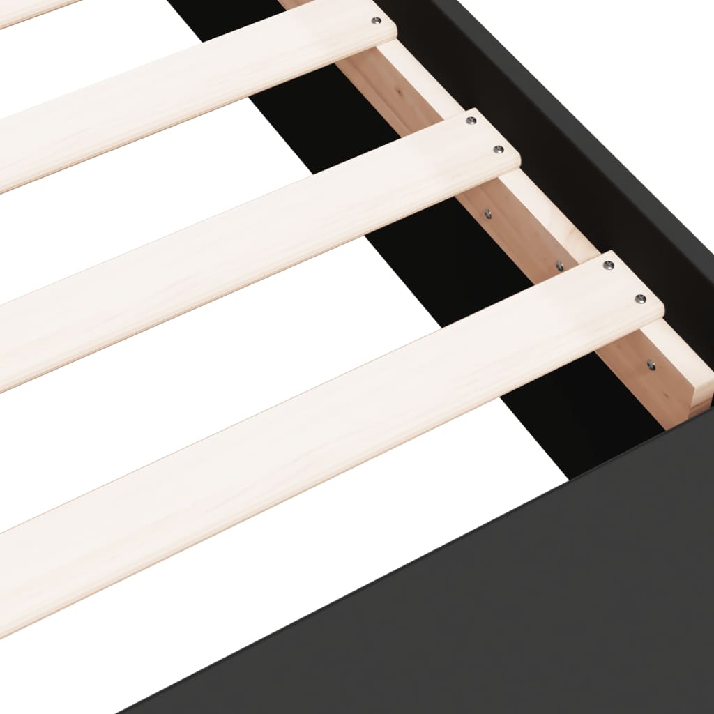 Πλαίσιο Κρεβατιού Μαύρο 90 x 200 εκ. Επεξεργασμένο Ξύλο