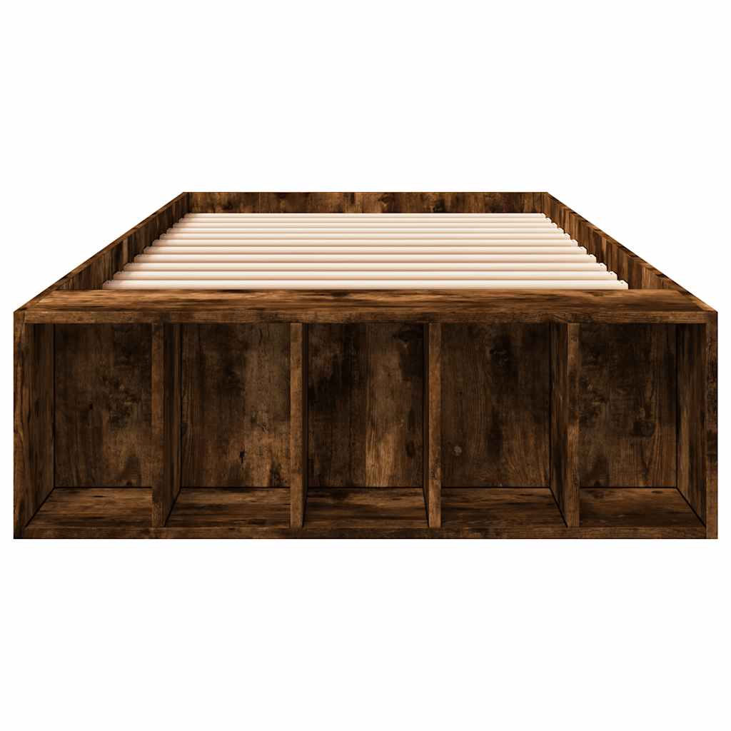 Πλαίσιο Κρεβατιού Καπνιστή Δρυς 90 x 190 εκ. Επεξεργασμένο Ξύλο