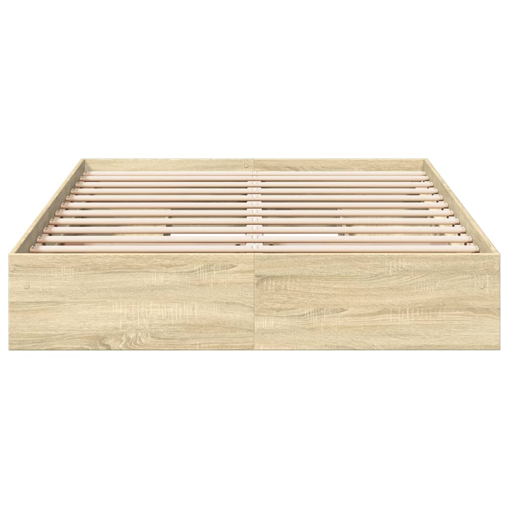 Πλαίσιο Κρεβατιού με Συρτάρια Sonoma Δρυς 150x200εκ. Επεξ. Ξύλο