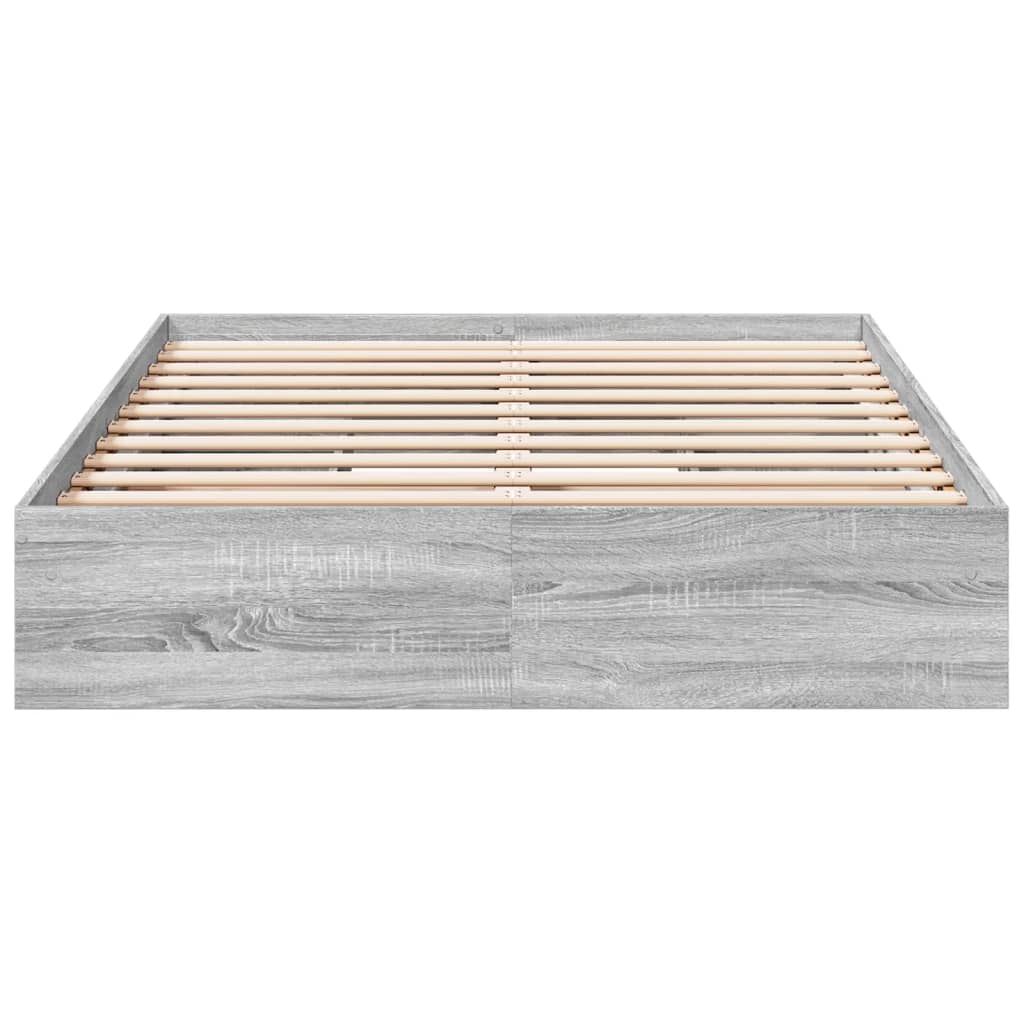 Πλαίσιο Κρεβατιού με συρτάρια Γκρι sonoma 120x200εκ. Επεξ. Ξύλο - Pakobazaar