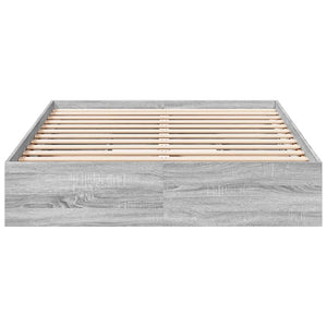 Πλαίσιο Κρεβατιού με συρτάρια Γκρι sonoma 120x200εκ. Επεξ. Ξύλο - Pakobazaar
