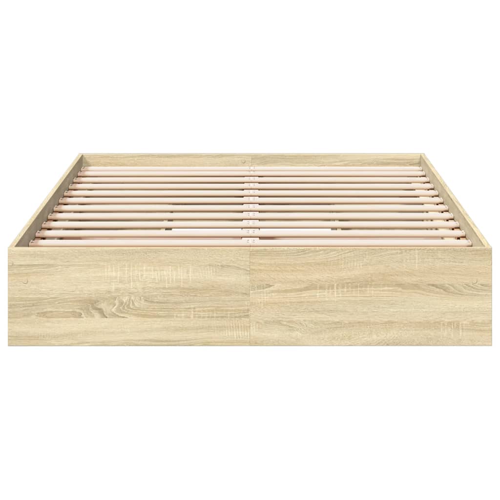 Πλαίσιο Κρεβατιού με συρτάρια Sonoma Δρυς 135x190εκ. Επεξ. Ξύλο