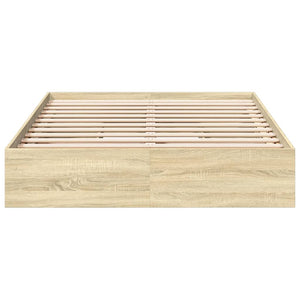 Πλαίσιο Κρεβατιού με συρτάρια Sonoma Δρυς 135x190εκ. Επεξ. Ξύλο
